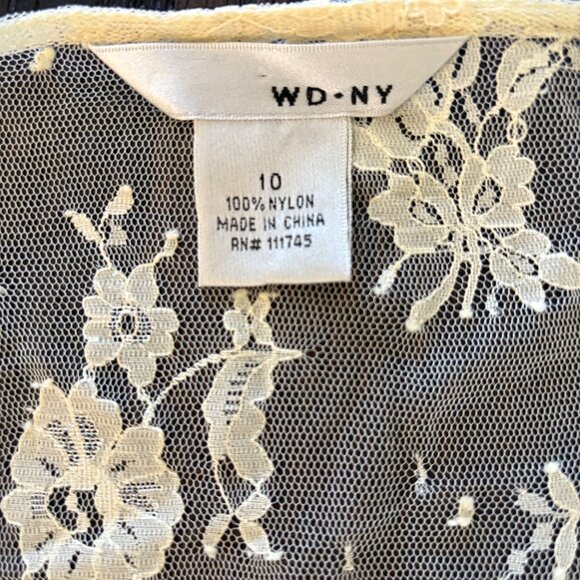 VTG Lace Coquette Flutter Ruffled Sleeves Shear Floral Shrug Jacket Tie Closure - Picture 4 of 4